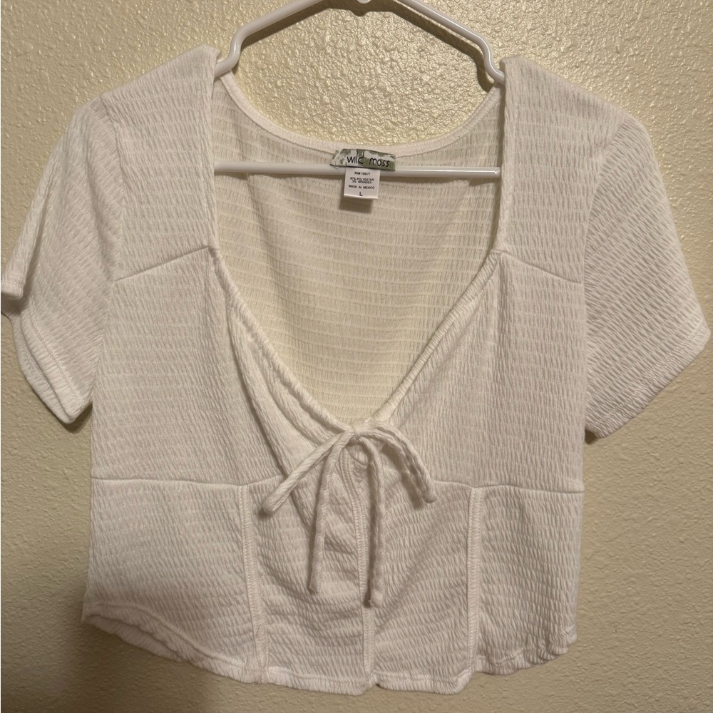 Wild Fable Textured Tie-Front Blouse
